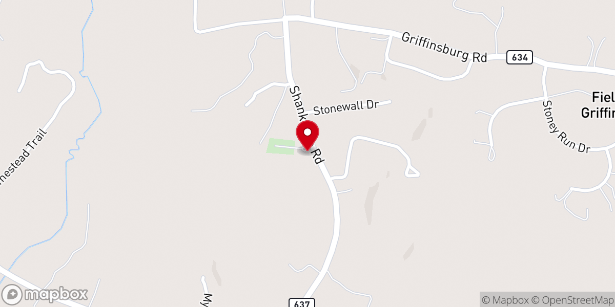 Map showing location of Canaan Baptist Church