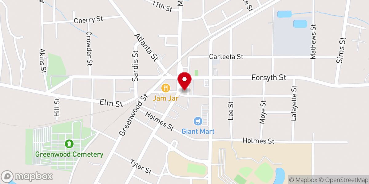 Map showing location of Barnesville Presbyterian Church (USA)