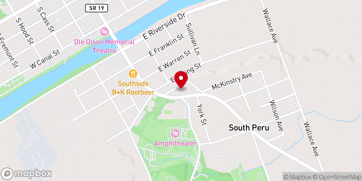 Map showing location of Peru Grace Brethren Church
