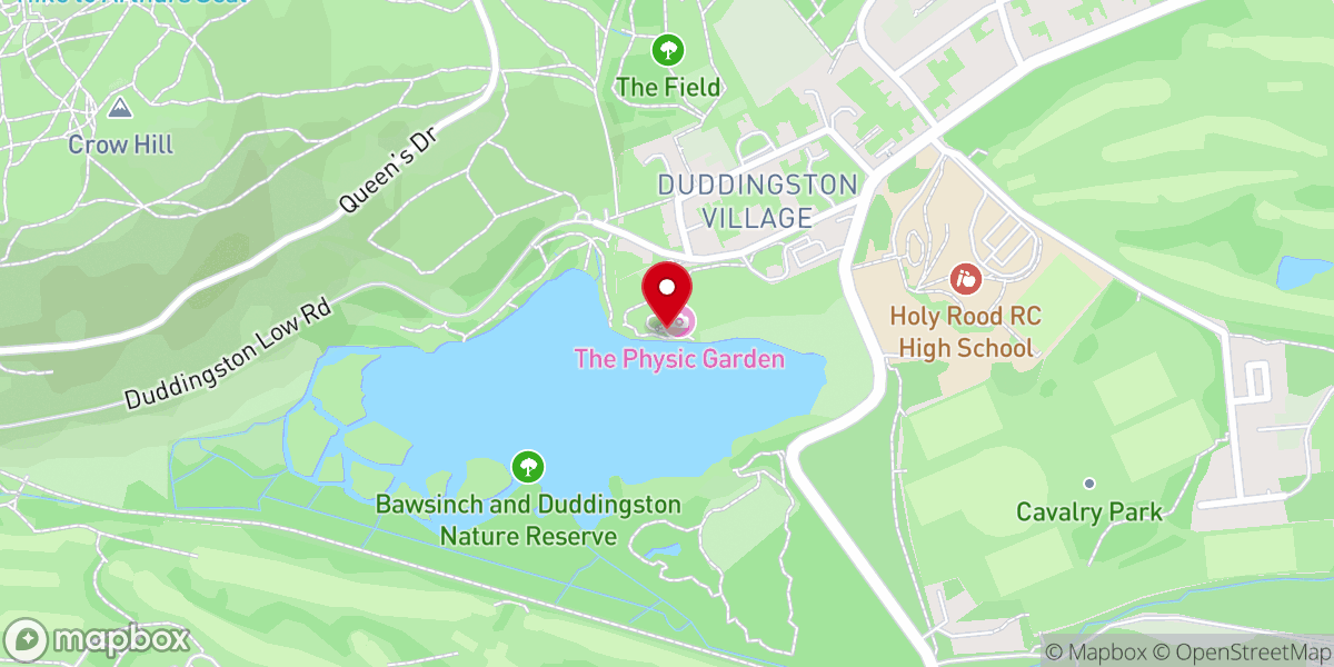 Map showing location of Dr Neil's Garden