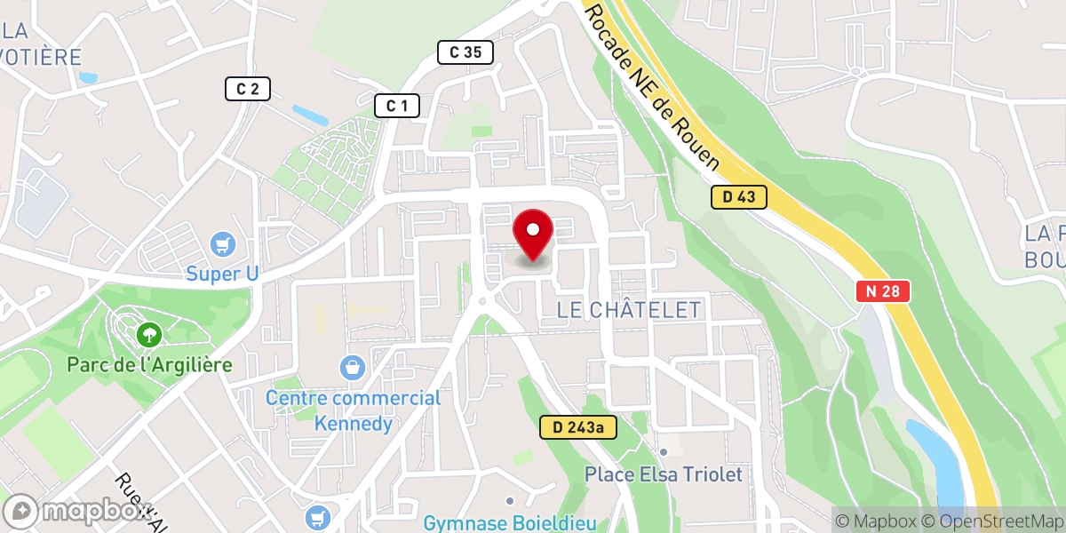 Map showing location of Église Évangelique Source De Vie