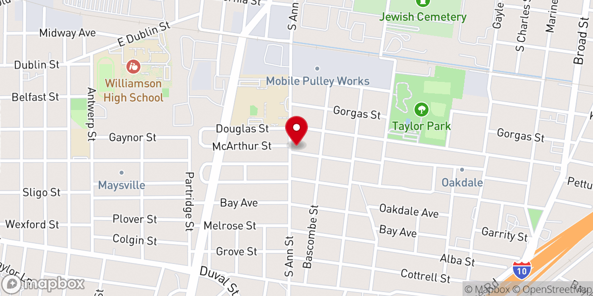 Map showing location of Tabernacle of Faith