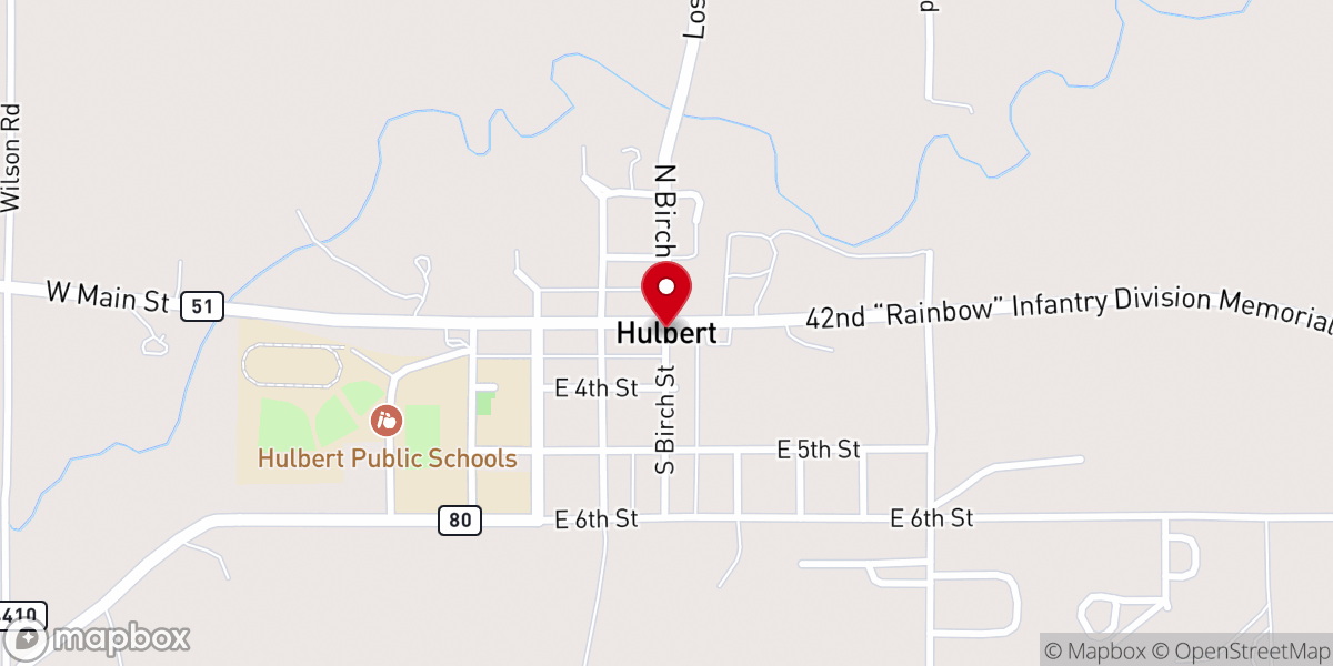 Map showing location of Peggs Pentecostal Church