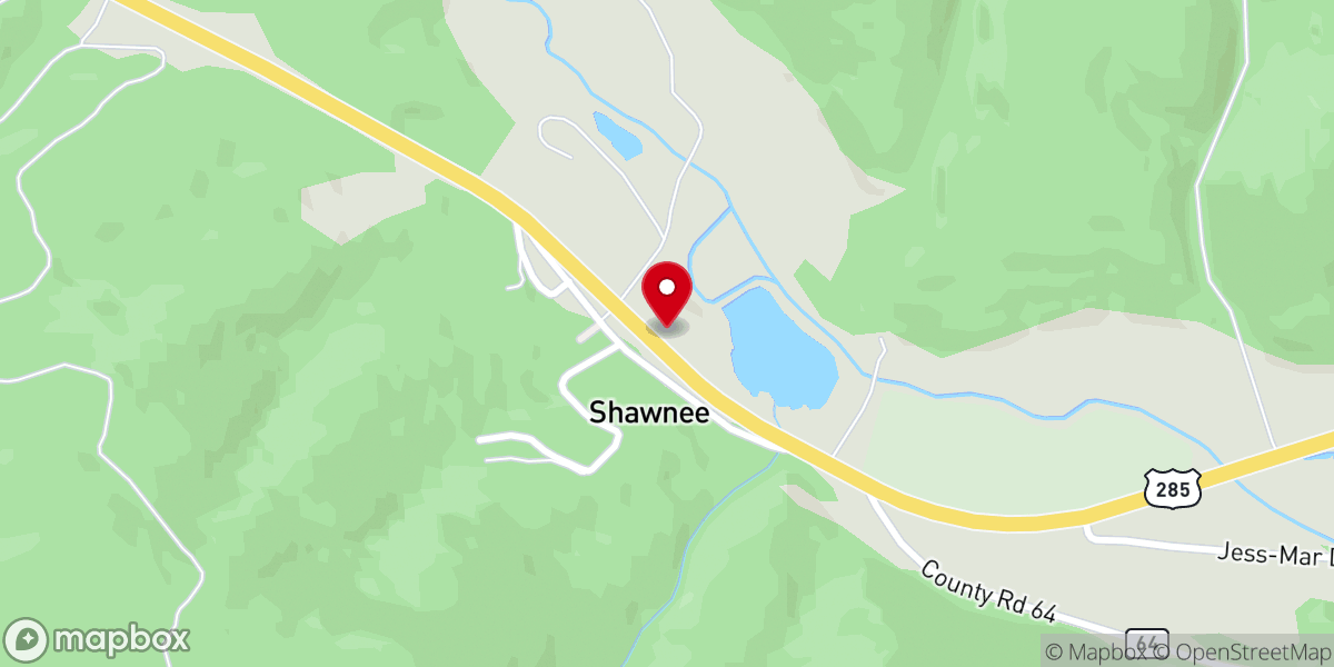 Map showing location of Shawnee