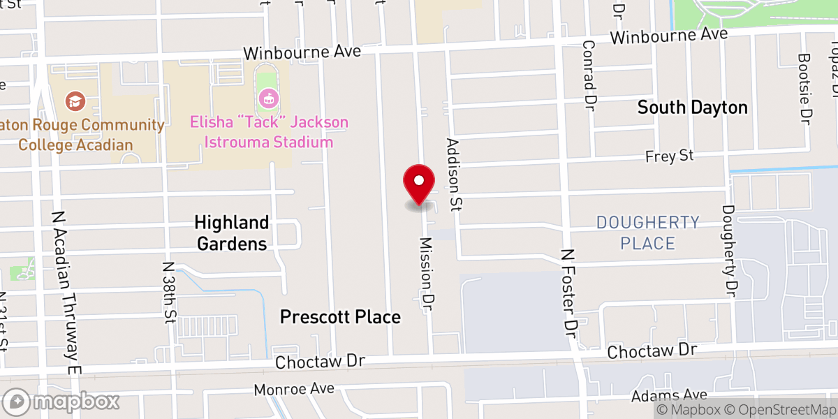 Map showing location of Good Shepherd Missionary Baptist Church of B R La