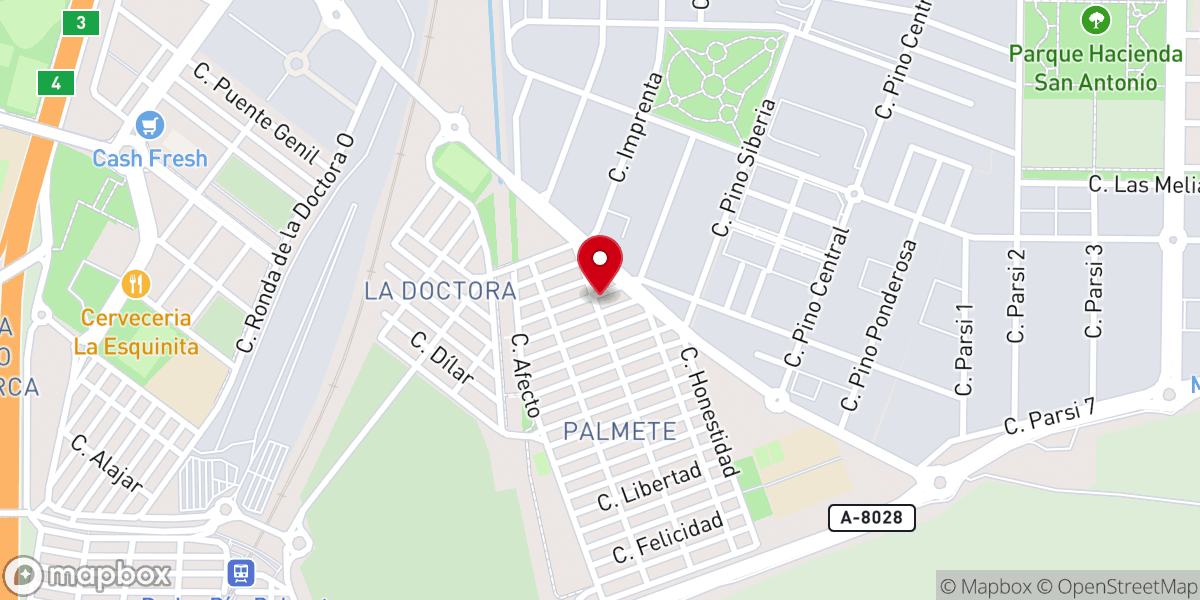Map showing location of Parroquia Nuestra Señora del Águila