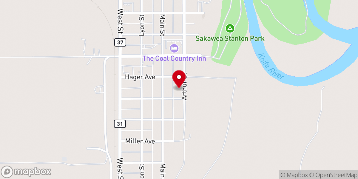 Map showing location of Our Savior's Lutheran Church
