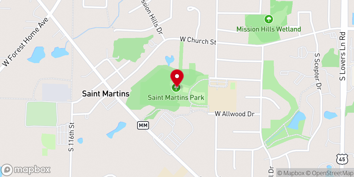 Map showing location of St. Martin's Park
