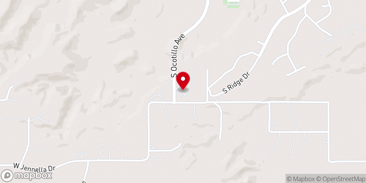 Map showing location of First Baptist Benson