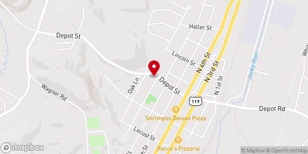 Map showing location of Holy Cross Parish