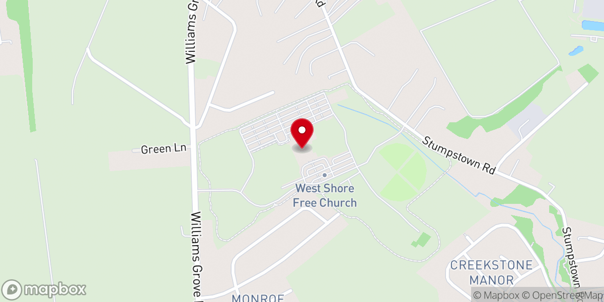 Map showing location of West Shore Free Church