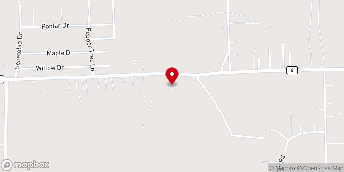 Map showing location of New Zion M.B. Church