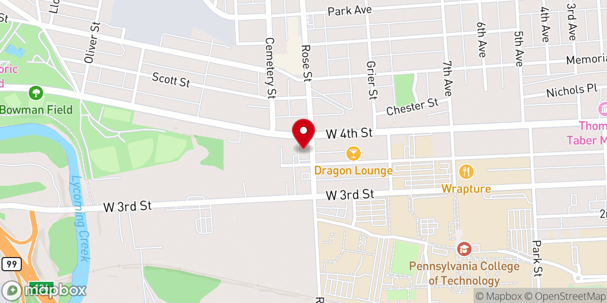 Map showing location of Greater Lycoming Episcopal Area Ministries