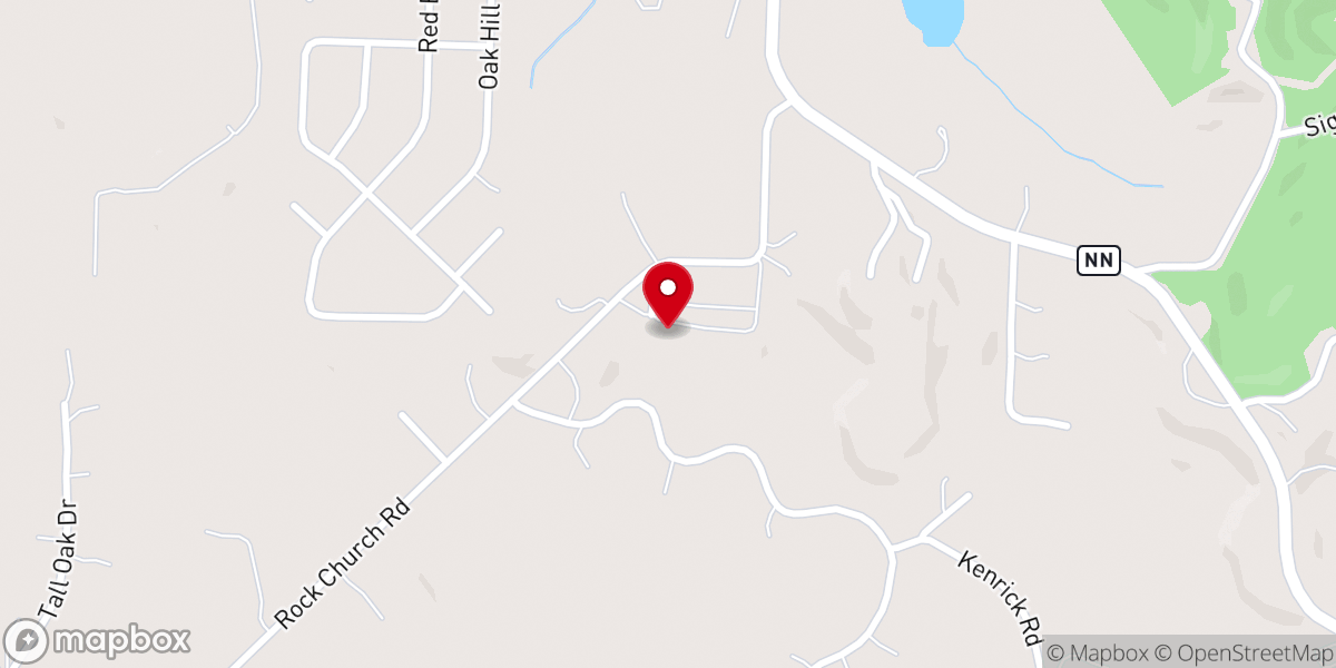 Map showing location of St. Patricks Rock Church