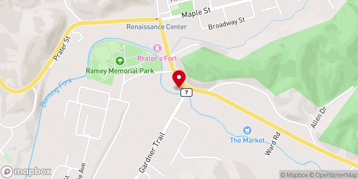 Map showing location of Magoffin County Rescue Squad