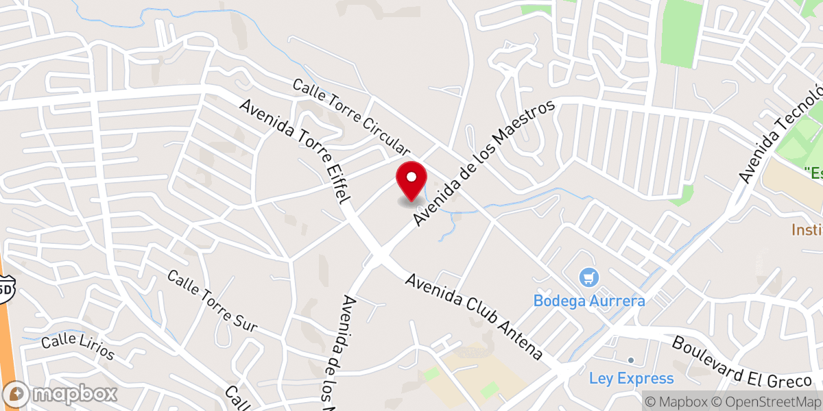 Map showing location of La Casa Del Alfarero