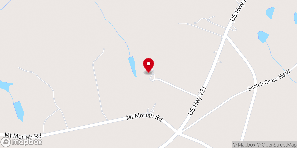 Map showing location of Mt Moriah Baptist Church