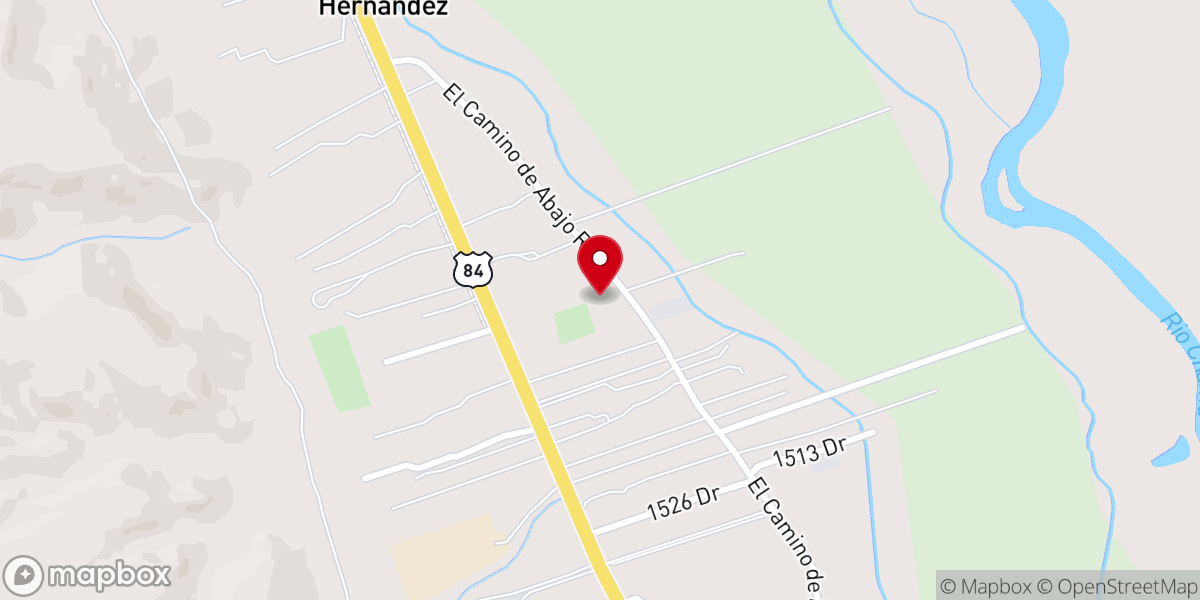 Map showing location of Capilla de San Jose de Chama Viejo