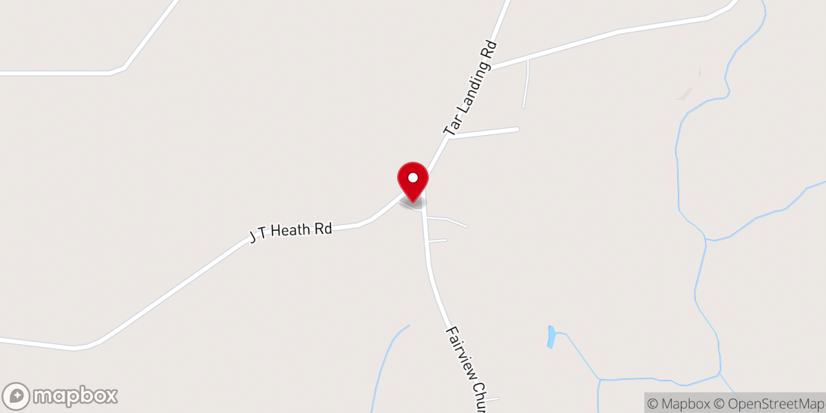 Map showing location of Fairview Christian Church