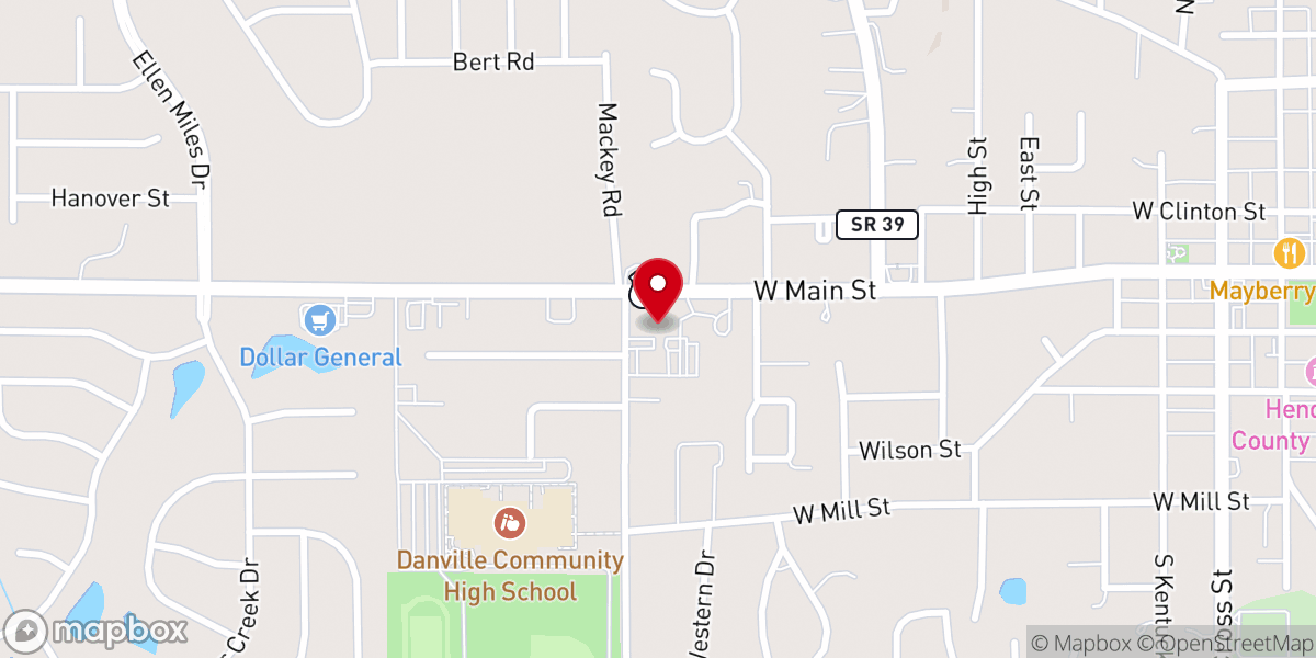 Map showing location of Mary Queen of Peace Catholic Church