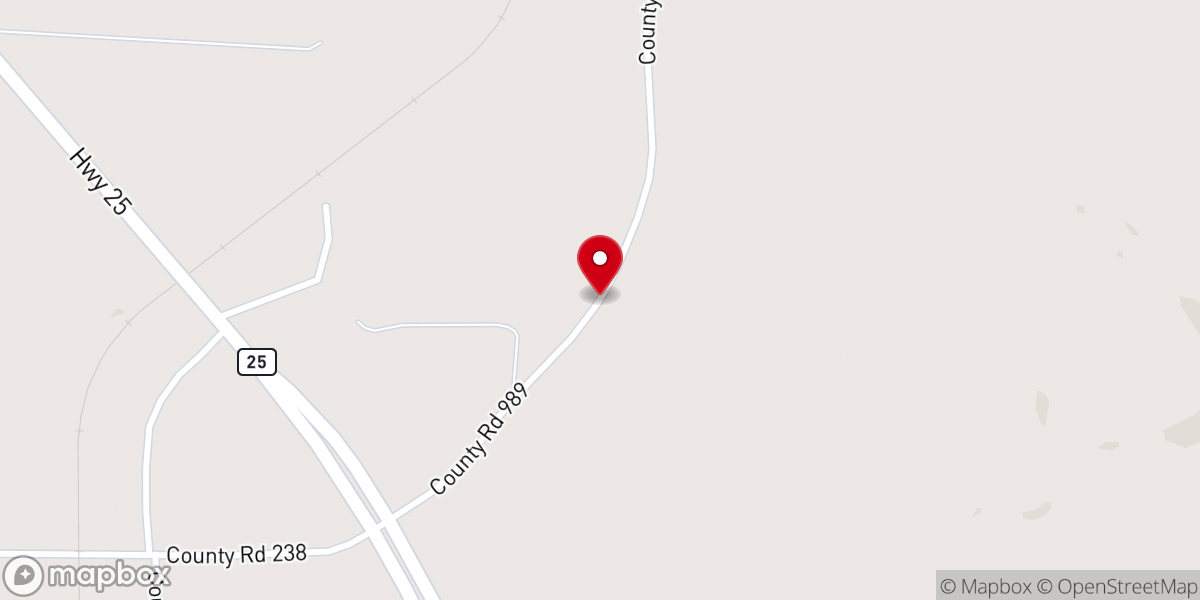 Map showing location of Rocky Springs United Methodist