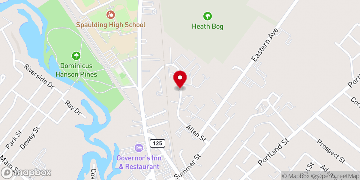 Map showing location of Second Baptist Church