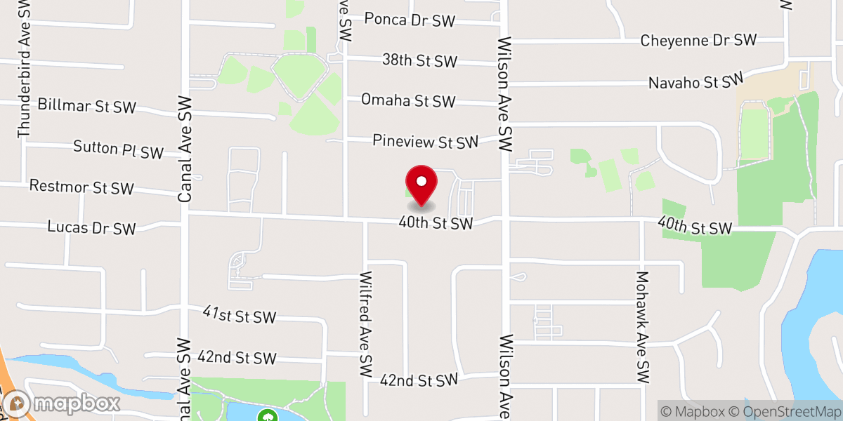 Map showing location of St Pius X Education Center