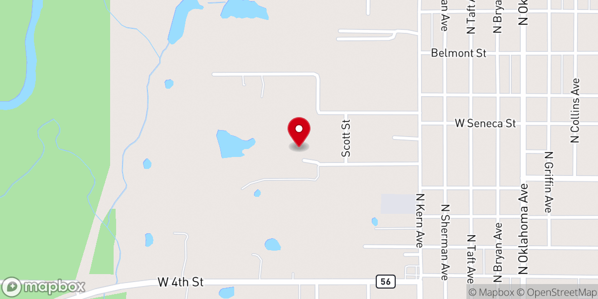 Map showing location of Assembly of God North Side
