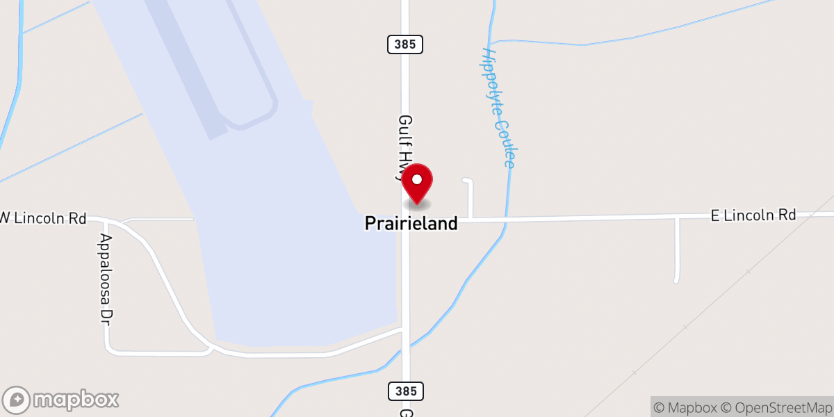 Map showing location of Friendship Baptist Church