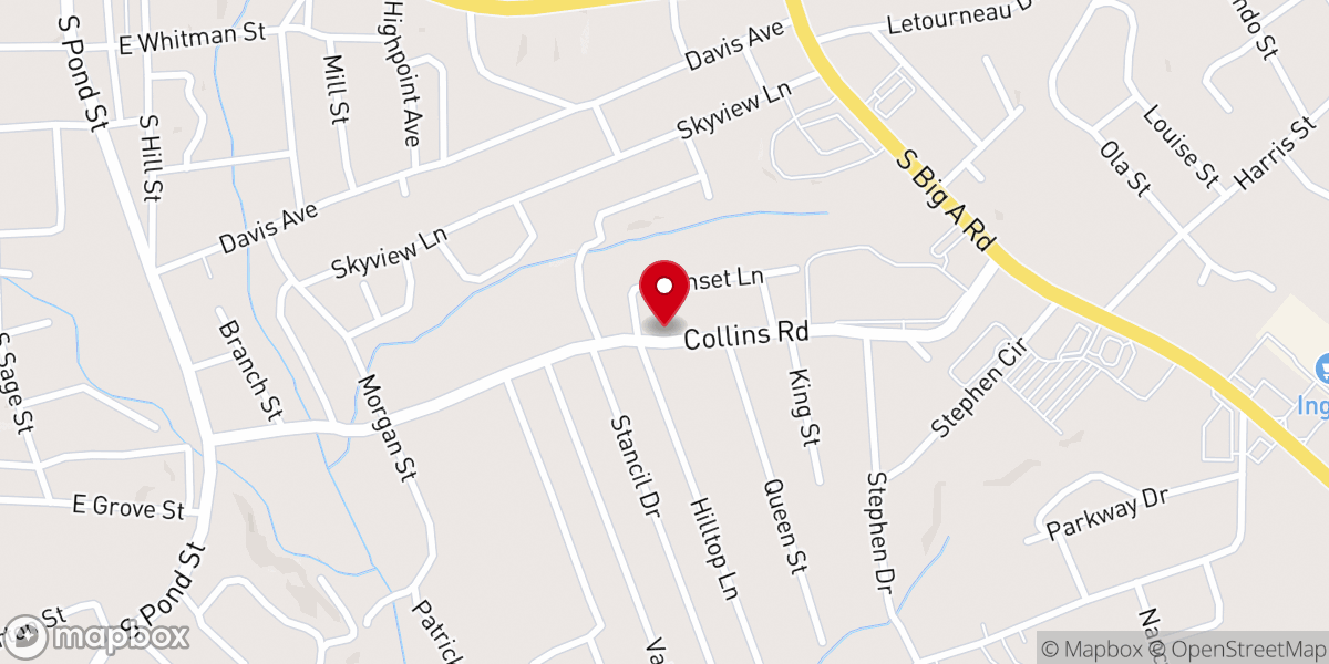 Map showing location of First Church of the Nazarene