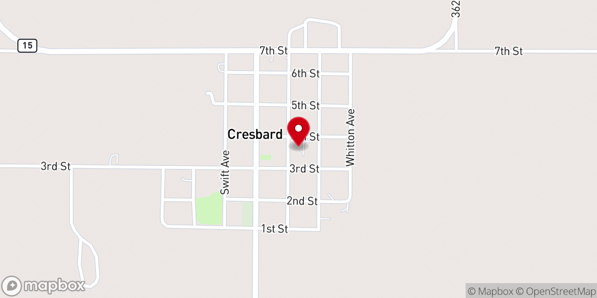 Map showing location of United Methodist Church