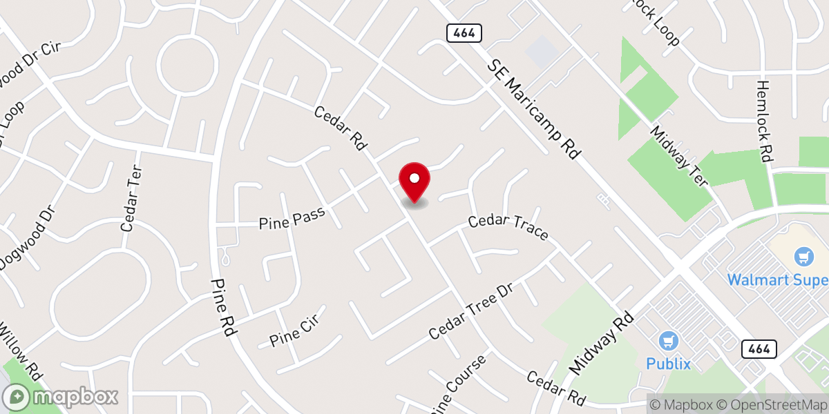 Map showing location of Iglesia Cristiana Casa del Alfarero
