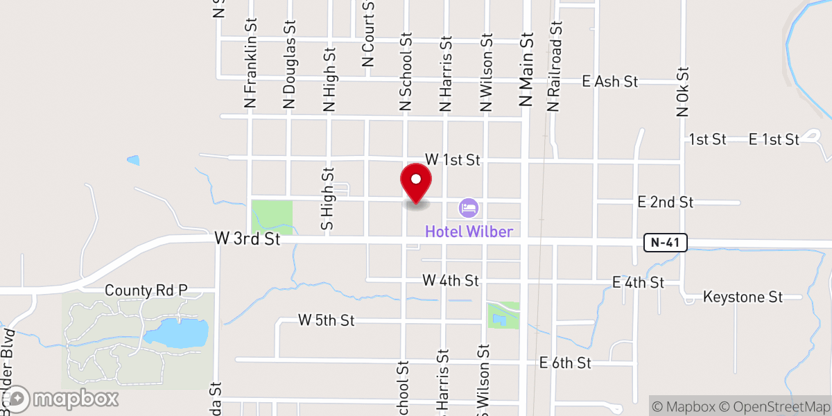 Map showing location of First Evangelical Lutheran Church