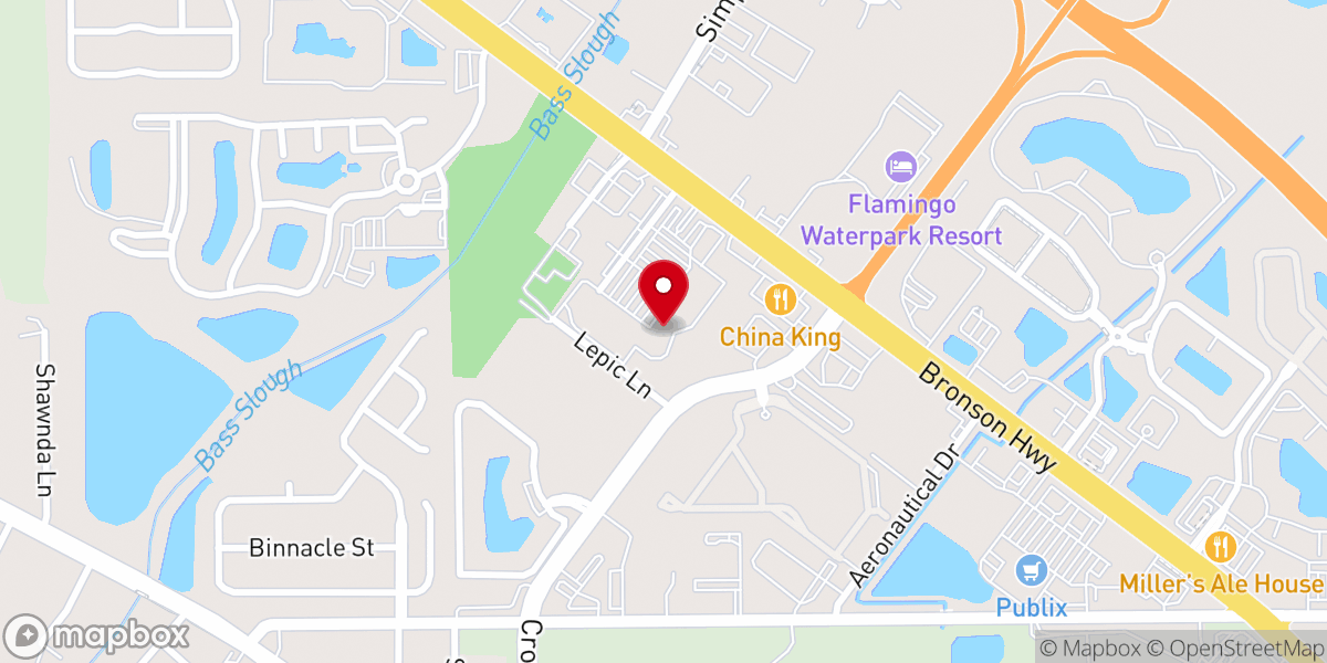 Map showing location of Iglesia Nuevo Testamento Kissimmee