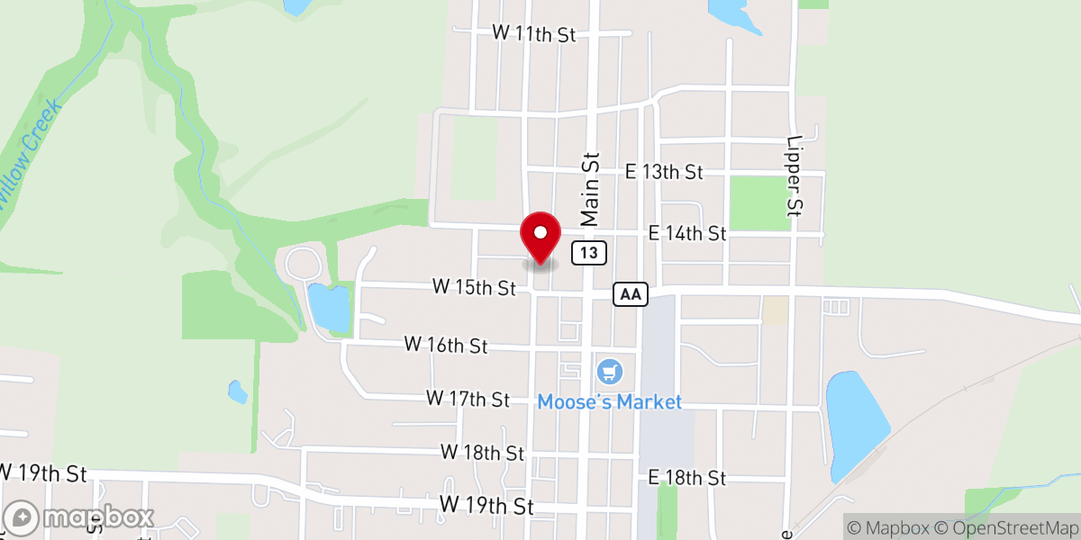 Map showing location of Grace United Methodist Church