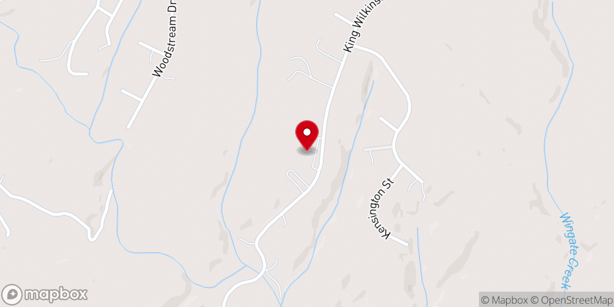 Map showing location of Victory Baptist Church