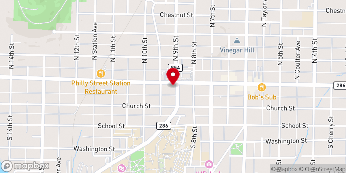 Map showing location of Christ Episcopal Church