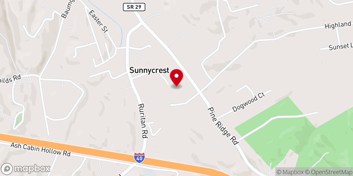 Map showing location of Grace Baptist Church