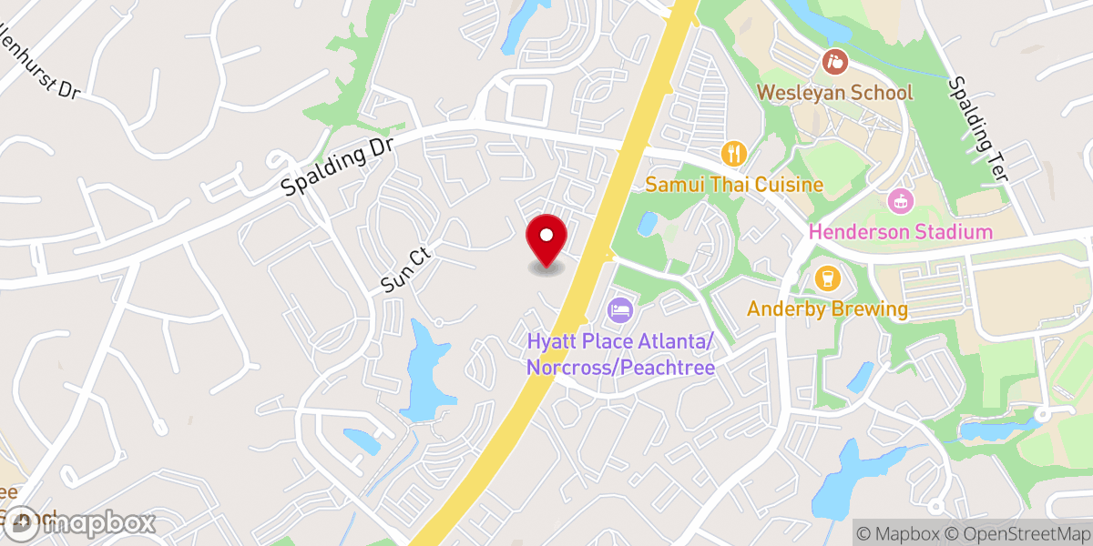 Map showing location of Atlanta Telugu Church