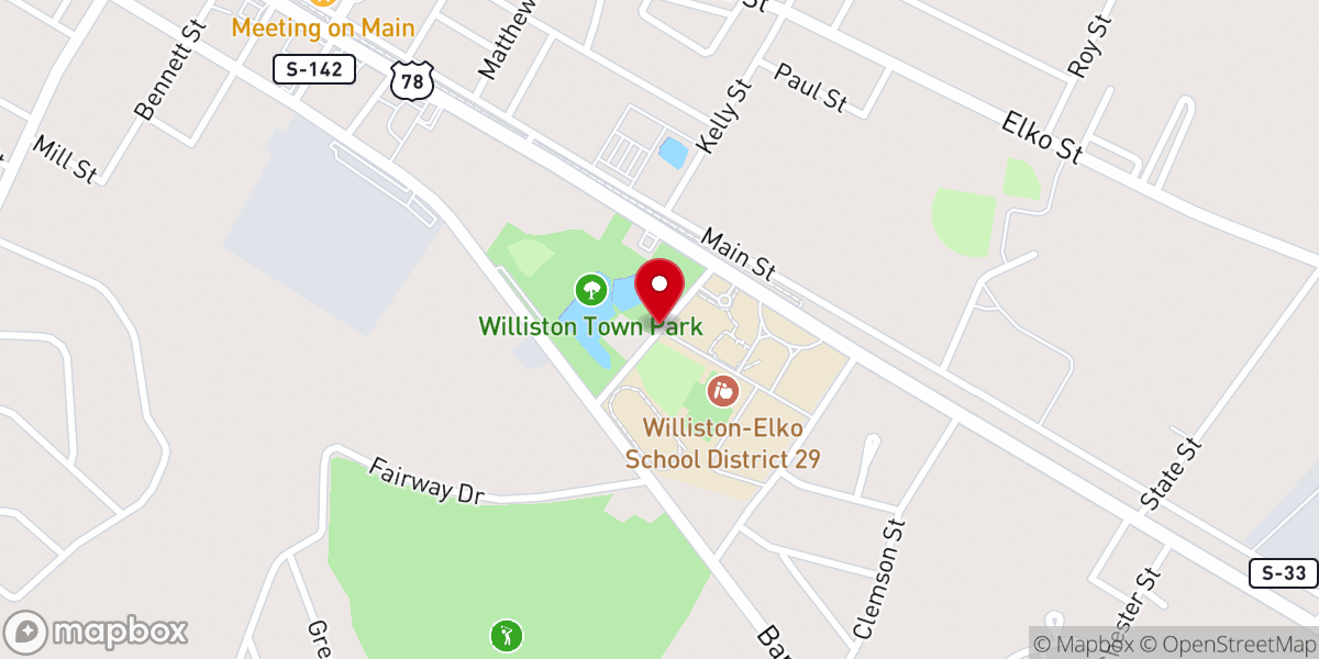 Map showing location of Williston Church of God