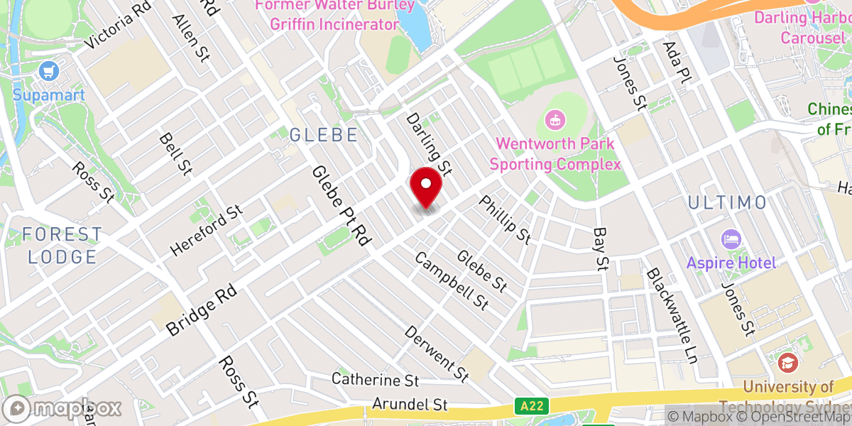 Map showing location of Sydney Presbytery
