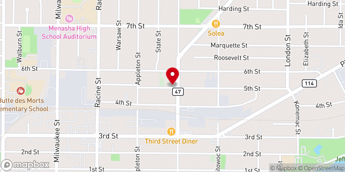Map showing location of St. John the Baptist