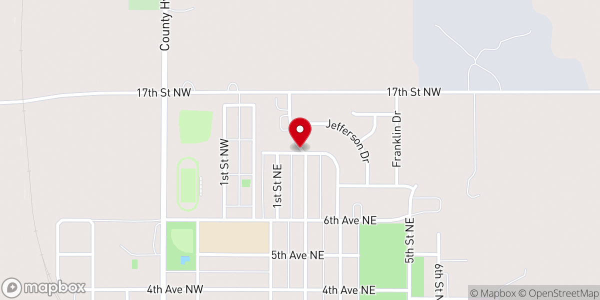 Map showing location of Garrison Church of God