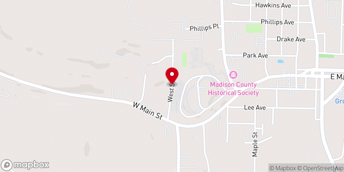 Map showing location of Ahop Madison County