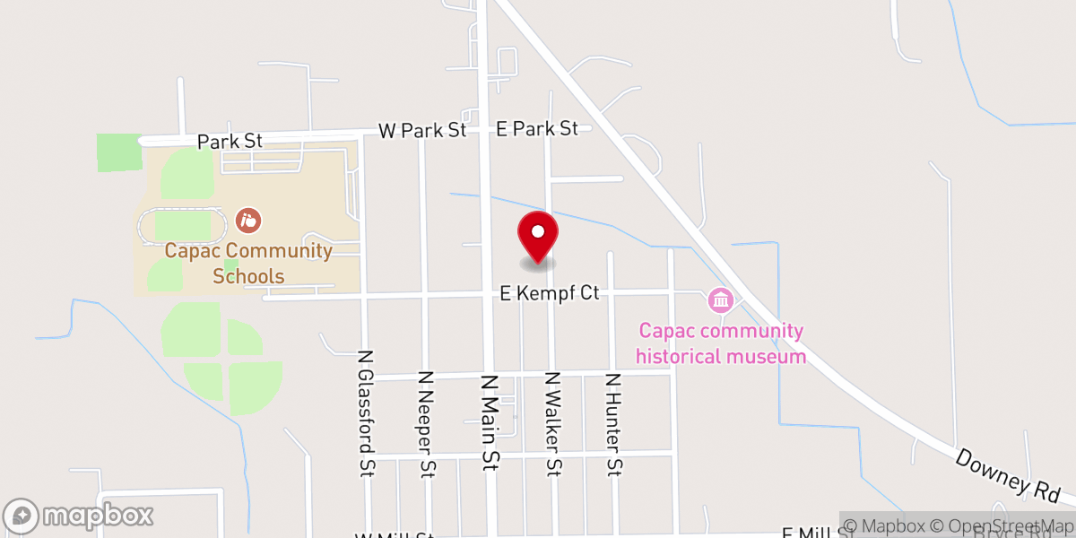Map showing location of St Johns Evangelical Lutheran Church