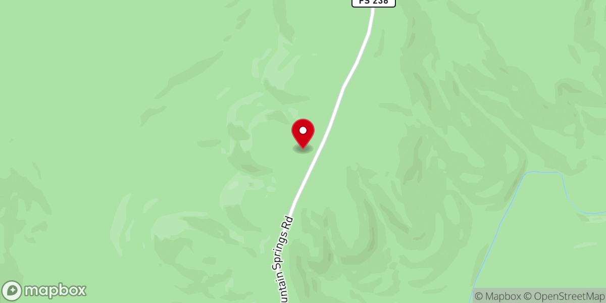 Map showing location of Mountain Springs Church