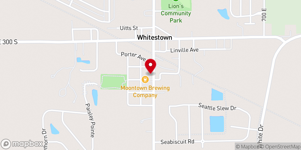 Map showing location of Whitestown United Methodist