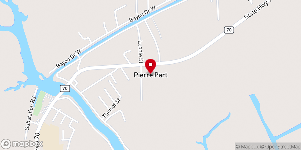 Map showing location of Pierre Part