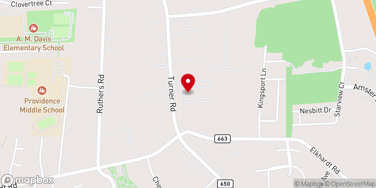 Map showing location of New Life Outreach Church