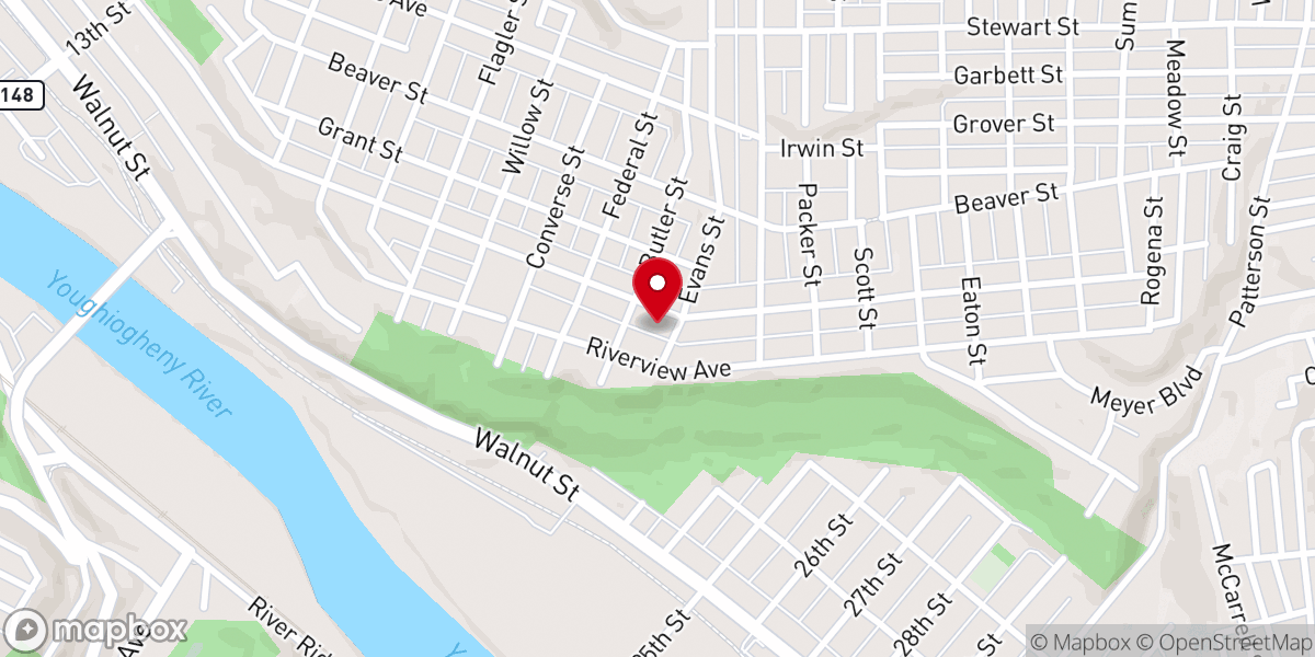 Map showing location of Trinity Church of God In Christ
